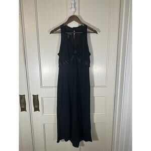 Jones New York Baby Doll Halter Cocktail Dress Womens Size 10 Black Event